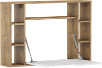 Biurko wiszące MUSE dąb burgundzki / biały połysk, 1435419 Biurko wiszące M