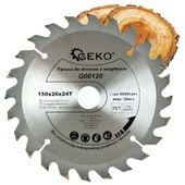 PIŁA TARCZA WIDIOWA DO CIĘCIA DREWNA 150x20 24 ZĘBY TNĄCE GEKO G00120