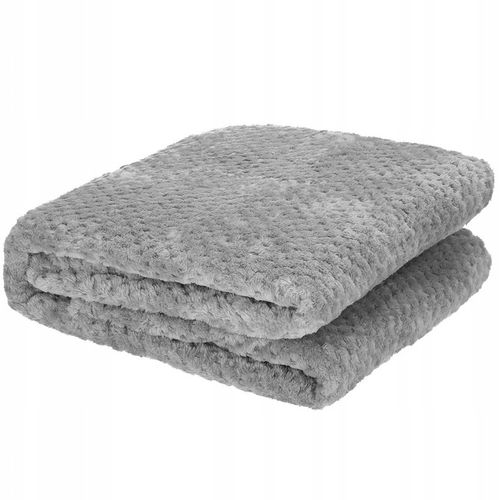 GRUBY KOC CIEPŁY NARZUTA DWUSTRONNA NA ŁÓŻKO KANAPĘ 220x200 cm PLED MIĘKKI na Arena.pl