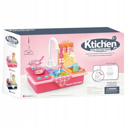 DUŻY ZLEWOZMYWAK AKCESORIA KRAN WODA NOWY KUCHNIA DLA DZIECI ZESTAW PREZENT na Arena.pl