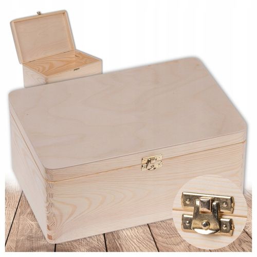 SKRZYNKA DREWNIANA PUDEŁKO Kufer Pojemnik 30x20 ORGANIZER DO DOMU DECOUPAGE na Arena.pl