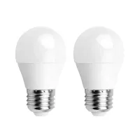 2 x Żarówka LED G45 E27 4,9W 420lm zimna do biura energoszczędna