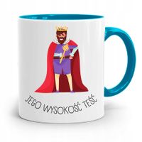 Kubek Błękitny Dla Teścia Jego Wysokość Teść Z Nadrukiem Ze Zdjęciem