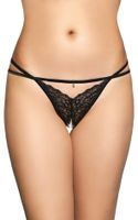 stringi koronkowe softline collection czarne s/m