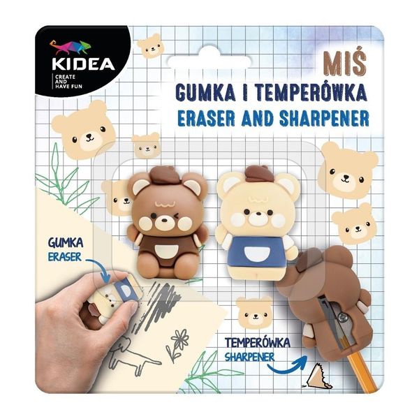 miś gumka i temperówka kidea 5885 zdjęcie 1
