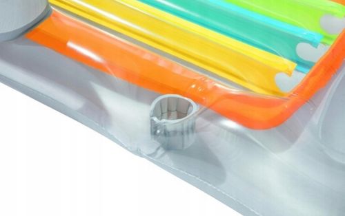 Dmuchany Materac Fotel Leżak 161 x 84cm Bestway srebrny z Uchwytem na napój na Arena.pl