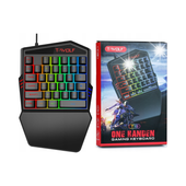 JEDNORĘCZNA KLAWIATURA DLA GRACZY GAMINGOWA LED KEYPAD WSAD RGB USB