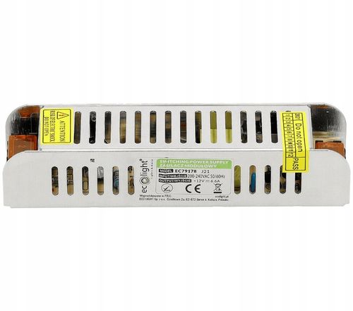 Zasilacz LED 12V Slim 80W Do Taśmy LED EcoLight na Arena.pl