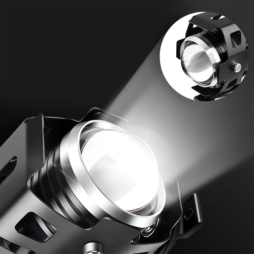 Halogeny LED Motocyklowe Lightbary Soczewka Lampa Halogen Czarne U5 3000LM na Arena.pl