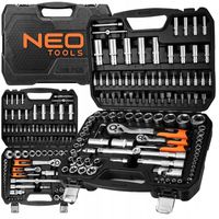 NEO TOOLS Zestaw Kluczy Nasadowych 108 el. 1/2" 1/4" Walizka Stal CrV