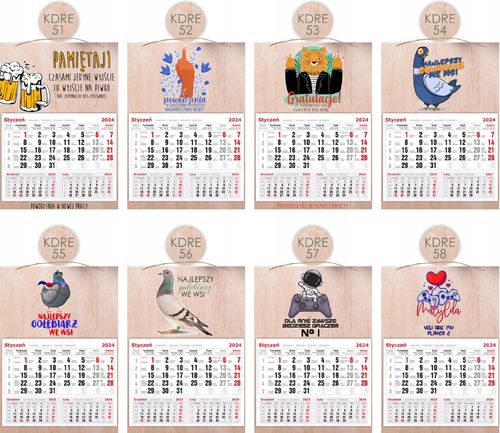 KALENDARZ 2025 jednodzielny DREWNIANY nadruk prezent gratulacje nowej pracy na Arena.pl