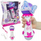 BIAŁY MIKROFON KARAOKE NAGRYWANIE PIOSENEK MP3