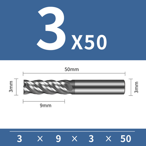 Frez trzpieniowy 4-ostrzowy VHM HYPERCUT Rozmiar: Ø2x6x4Dx50L na Arena.pl