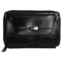 Saszetka skórzana na pas Bellugio - czarna