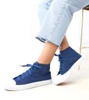 Jeansowe wysokie trampki Ghanem 38