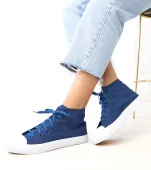 Jeansowe wysokie trampki Ghanem 41