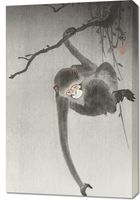 Obraz 60x90cm Monkey 2, Koson Japoński Vintage do Salonu