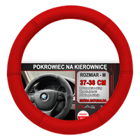 NAKŁADKA NA KIEROWNICĘ SKÓRZANY POKROWIEC SKÓRA 6 KAWAŁKÓW 37-38 CM