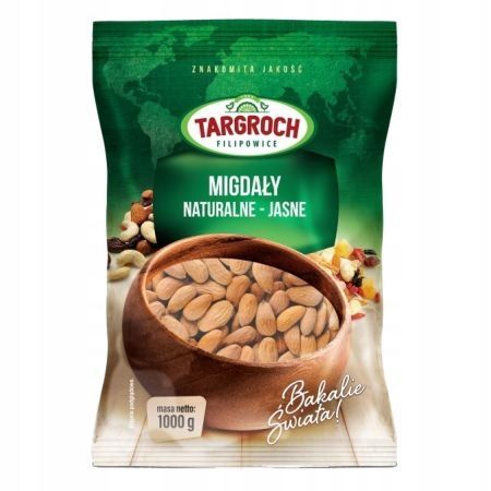 Migdały jasne naturalne TarGroch całe orzechy 1000 g zdjęcie 1