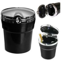 Popielniczka samochodowa LED kosz na smieci do auta z pokrywą