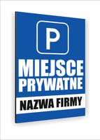 Tabliczka znak informacyjny nadruk uv 30x20 PARKIMG MIEJSCE PRYWATNE