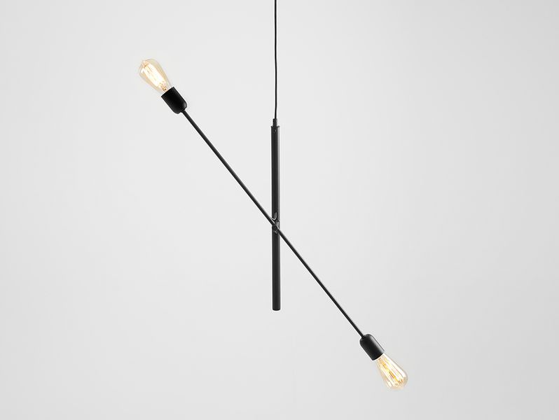 Lampa wisząca TWIGO 2 – czarny zdjęcie 1