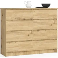 Komoda do salonu, sypialni, STILO, 8 szuflad, 120x40x99 cm | TYLETEGOTU