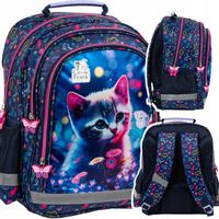 PLECAK TORNISTER SZKOLNY CLEO FRANK DLA DZIEWCZYNKI KOTKI KOTEK KLASA 1 3