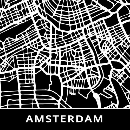 Obraz na płótnie – Canvas, plan miasta Amsterdam 60x40 na Arena.pl