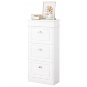 Szafka komoda na buty styl skandynawski do przedpokoju 3 drzwi loft biała