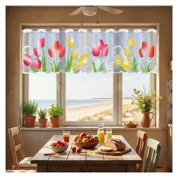 Firanka Tulipany wysokość 50 cm DomoweTekstylia | WN266T 050 zdjęcie 11