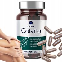 Kolagen liofilizowany Zdrowe Stawy Mocne Kości Algi Wit.E Colvita 60 Colway