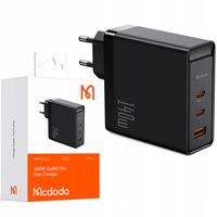 MCDODO SZYBKA ŁADOWARKA SIECIOWA DO MACBOOK GAN 3X USB-C USB 140W + KABEL