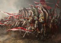 Szarża husarii - plakat premium 30x20 cm