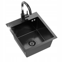 Zestaw Kernau zlewozmywak KSSE 40 1B + Bateria KWT 40 Elastic Dark Inox