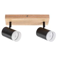Lampa sufitowa Toras 73122 Rabalux podwójna regulowana drewniana czarna