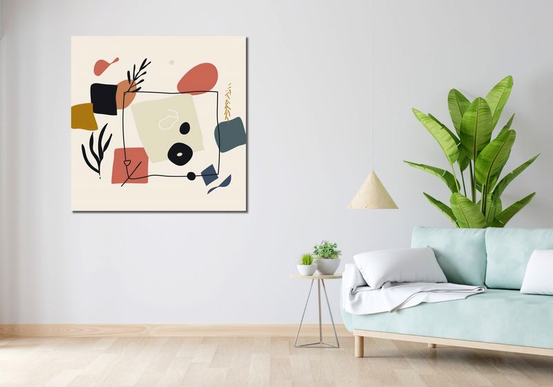 Obraz 100x100cm Abstrakcyjny Dialog zdjęcie 2