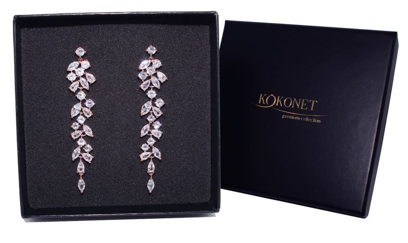 Kolczyki ślubne CHLOE rose zdjęcie 1