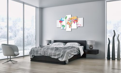 Obraz Na Płótnie - Mapa Kontynent - 125X70 Cm - Ea125X70-2860 na Arena.pl