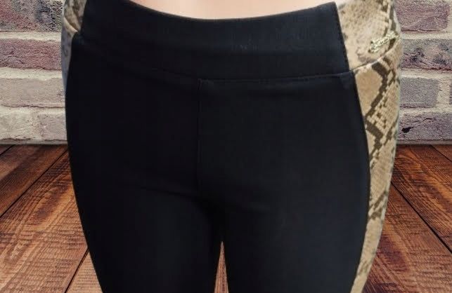 SPODNIE ESPARANTO z lampasami z imitacji skóry węża PREMIUM roz S zdjęcie 6