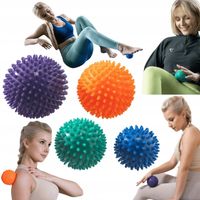 Piłka do Masażu Zestaw 4 Piłki Sensoryczne z Kolcami do Rehabilitacji DrFit