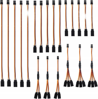 21-częściowy zestaw 1-do-2/1-do-3 Serwo przedłużające Y-Cables JR 3-pinowy