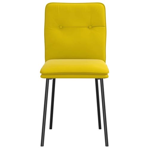 Krzesła stołowe, 4 szt., żółte, aksamitne na Arena.pl