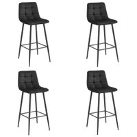 Hoker ARCETO - czarny aksamit / nogi czarne x 4