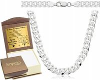 Łańcuszek Srebrny Męski Pancerka Diamentowany 6,00 mm pr 925 Grawer Gratis