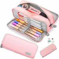 Komorowy Piórnik Kosmetyczka Saszetka Duża 3W1