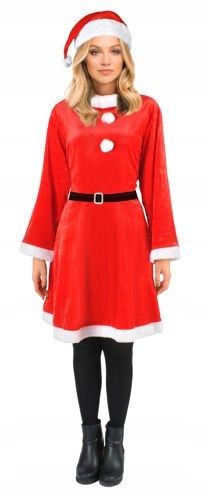 KOSTIUM PANI MIKOŁAJOWA MIKOŁAJKA ŚNIEŻYNKA na Arena.pl