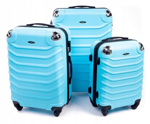 73 ZESTAW WALIZEK PODRÓŻNYCH RGL 3w1 XXL XL L KÓŁKA PODRÓŻNA TORBA ABS na Arena.pl