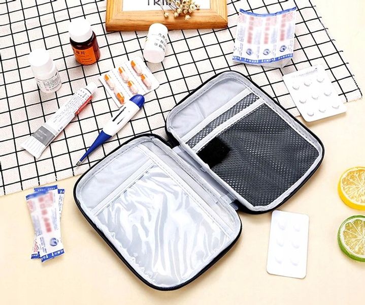 Apteczka Organizer na leki mini saszetka medyczna  E4_A_Niebieski zdjęcie 9