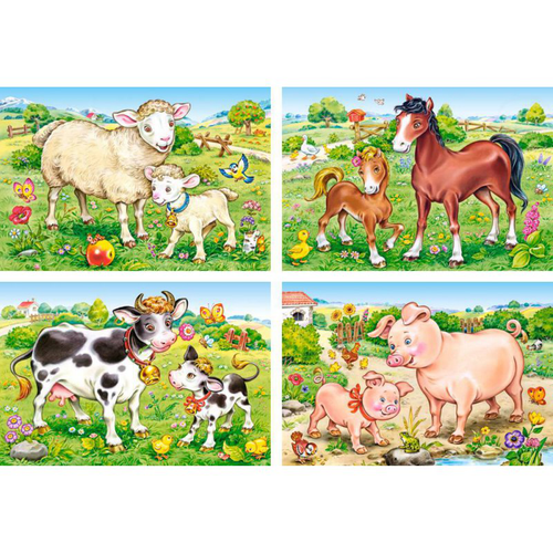 PUZZLE 4W1 ANIMAL MOMS&BABIES na Arena.pl